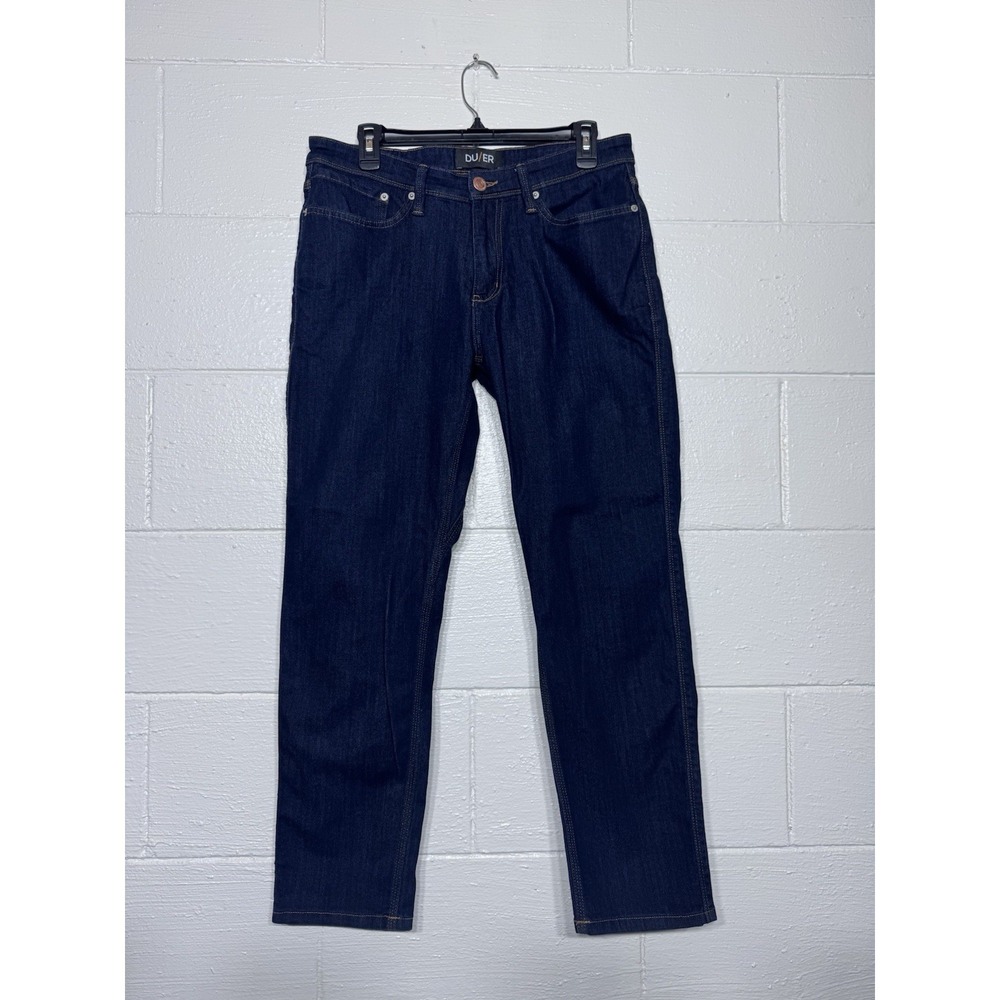 DU/ER L2X Slim Fit Jeans Dark Wash 33x30 Coolmax Stretch Denim Men